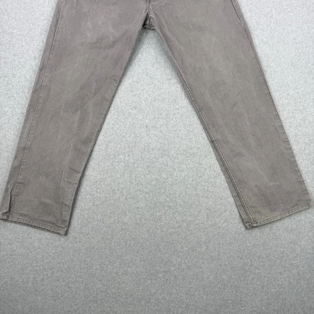 Vintage Levis Jeans Mens 38x30 Gray 501 Straight‎ Leg Button Fly Made In USA